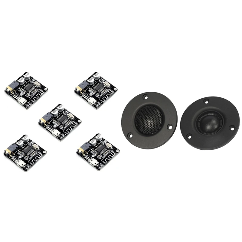 5PCS VHM-314 Bluetooth 5.0 Audio Receiver Module MP3 Lossless Decoder Board & 2PC Tweeter Silk Film 3Inch
5PCS VHM-314 Bluetooth 5.0 Audio Receiver Module MP3 Lossless Decoder Board & 2PC Tweeter Silk Film 3Inch