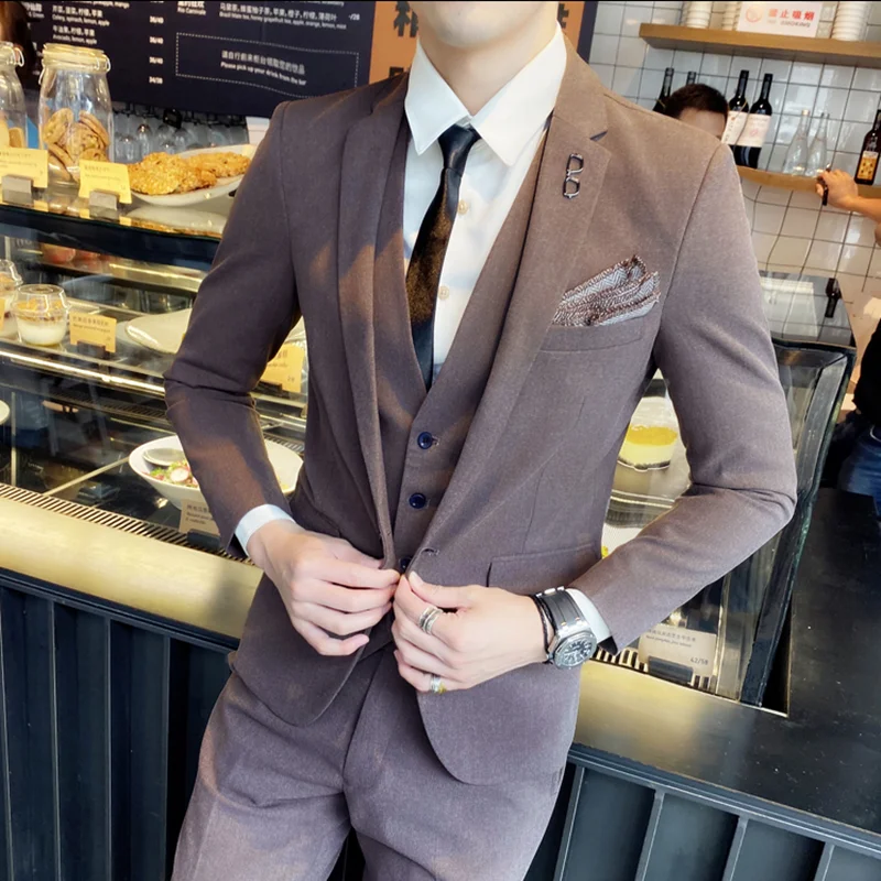 Boutique 5XL (Blazer + Vest + Trousers) Men's Elegant Fashion Business Solid Color Gentleman Casual Formal Suit Three-piece Suit
Boutique 5XL (Blazer + Vest + Trousers) Men's Elegant Fashion Business Solid Color Gentleman Casual Formal Suit Three-piece Suit