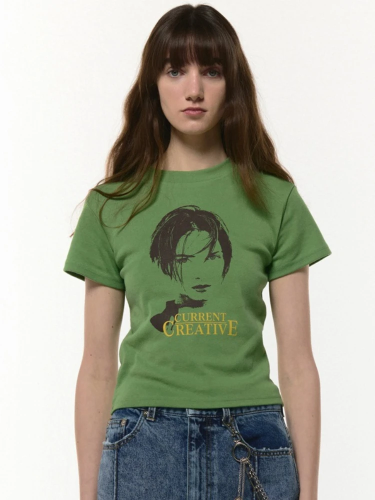 Women T-shirt 2022 Summer New Solid Color Portrait Text Printing Women Casual Shor TSlim Fit Short-sleeved T-shirt
Women T-shirt 2022 Summer New Solid Color Portrait Text Printing Women Casual Shor TSlim Fit Short-sleeved T-shirt