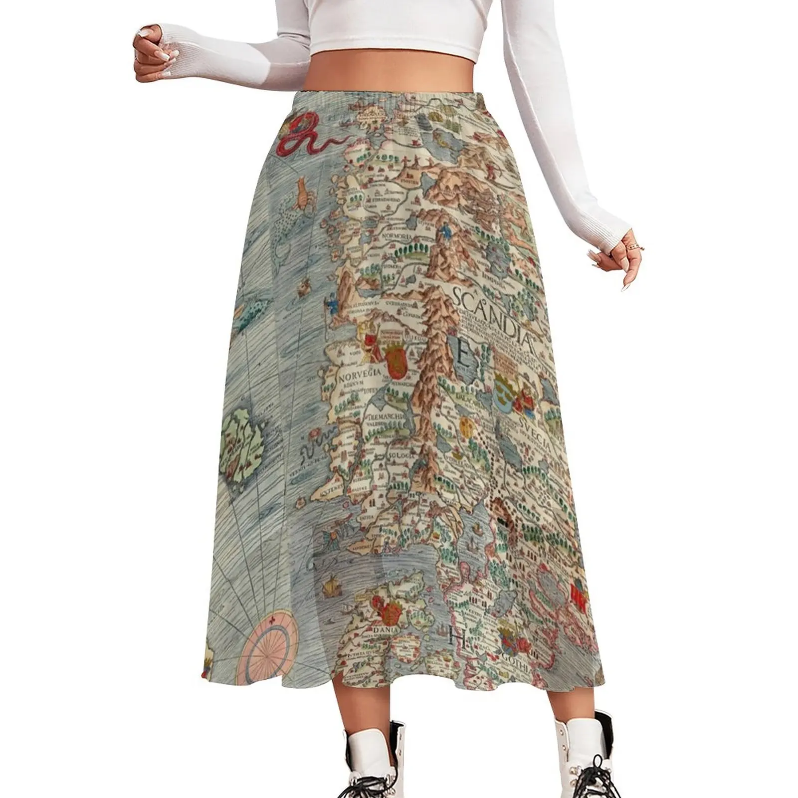 Retro Old World Map Chiffon Skirt Iceland Print Streetwear Long Skirts Women Elegant A-line Skirt Pattern Bottoms Birthday Gift
Retro Old World Map Chiffon Skirt Iceland Print Streetwear Long Skirts Women Elegant A-line Skirt Pattern Bottoms Birthday Gift