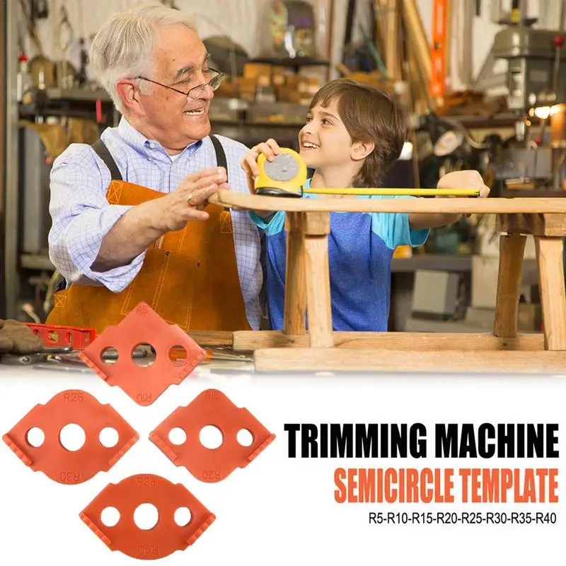 4pcs/set Woodworking Router Corner Radius Templates Jig R5~R40 Woodworking Trimming Machine Wood Routing Curved Corners Template
4pcs/set Woodworking Router Corner Radius Templates Jig R5~R40 Woodworking Trimming Machine Wood Routing Curved Corners Template