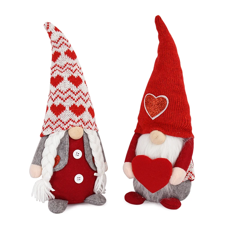 

Valentine's Day Faceless Doll Nordic Gnome Man Ornament Valentines Day Gifts for Boyfriend Girlfriend Wedding Home Decoration
