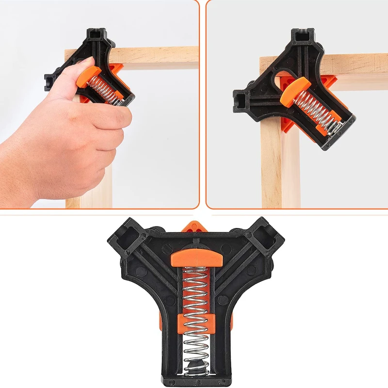 90 Degree Angle Clamps , Woodworking Corner Clip, Right Angle Clip Fixer, Set of 4 Clamp Tool with Adjustable Hand Tools
90 Degree Angle Clamps , Woodworking Corner Clip, Right Angle Clip Fixer, Set of 4 Clamp Tool with Adjustable Hand Tools