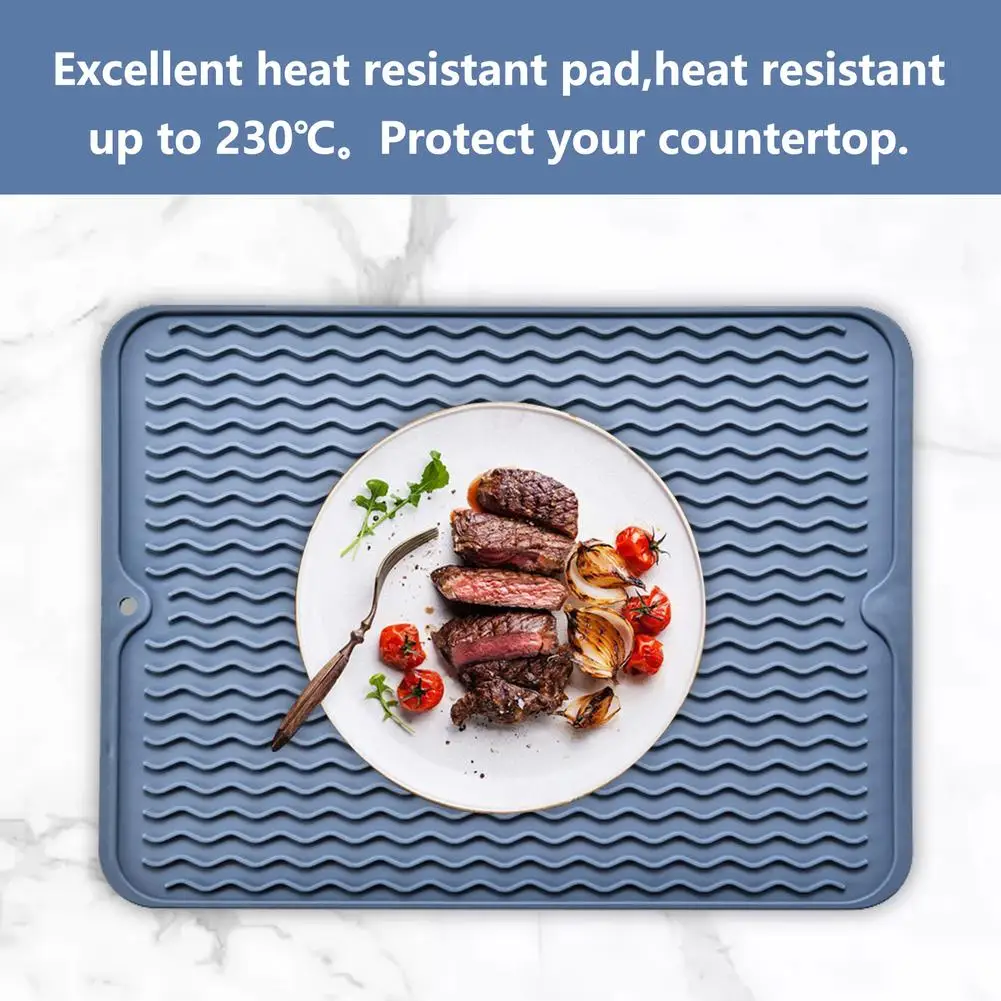 NEW 2pcs Kitchen Draining Mat -in Hole Design Heat Insulation Anti-slip Double-sided Thickened Drying Mat
NEW 2pcs Kitchen Draining Mat -in Hole Design Heat Insulation Anti-slip Double-sided Thickened Drying Mat
