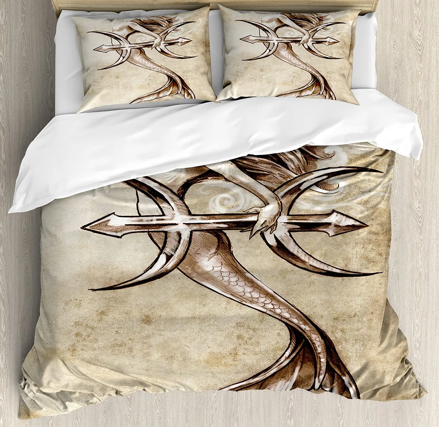 Mermaid Bedding Set Vintage Style Mermaid in the Sea with a 3pcs Duvet Cover Set Bed Set Quilt Cover Pillow Case Comforter Cover
Mermaid Bedding Set Vintage Style Mermaid in the Sea with a 3pcs Duvet Cover Set Bed Set Quilt Cover Pillow Case Comforter Cover