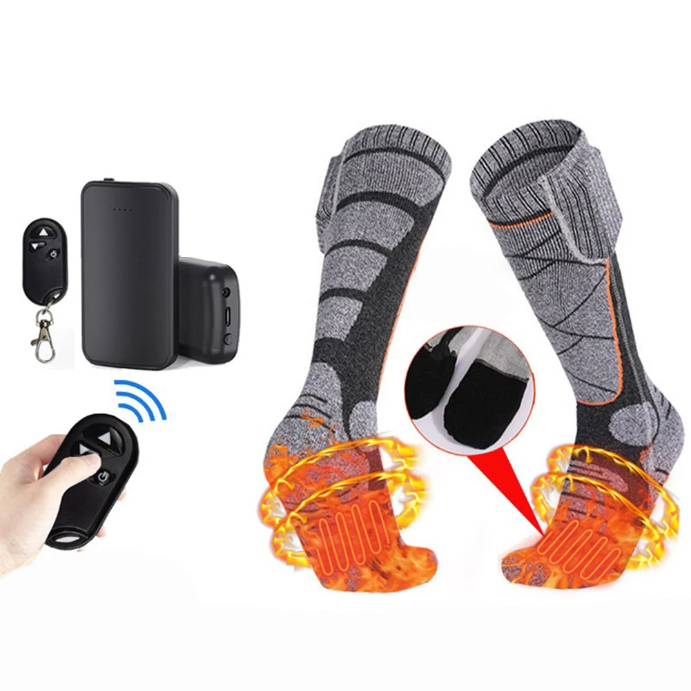 1 Pair/Box 4000mAh Electric Heating Socks Boots Foot Warmer USB Remote Control Heating Socks Cycling Camping Ski Breathable Sock
1 Pair/Box 4000mAh Electric Heating Socks Boots Foot Warmer USB Remote Control Heating Socks Cycling Camping Ski Breathable Sock