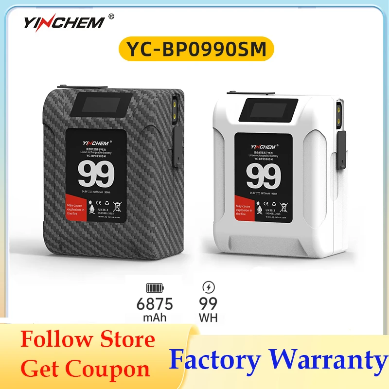 YinChem YC-BP0990SM 99WH Battery Portable Mini Pocket Large Capacity V-port Battery Dual USB Interface Dual D-TAP Output
YinChem YC-BP0990SM 99WH Battery Portable Mini Pocket Large Capacity V-port Battery Dual USB Interface Dual D-TAP Output