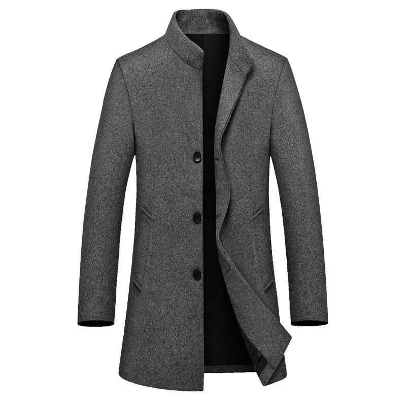 New Winter Men Wool Blends Coat Thick Long Trench Casual Single Breasted Jackets Woolen Overcoat For Male Manteau Homme 
New Winter Men Wool Blends Coat Thick Long Trench Casual Single Breasted Jackets Woolen Overcoat For Male Manteau Homme