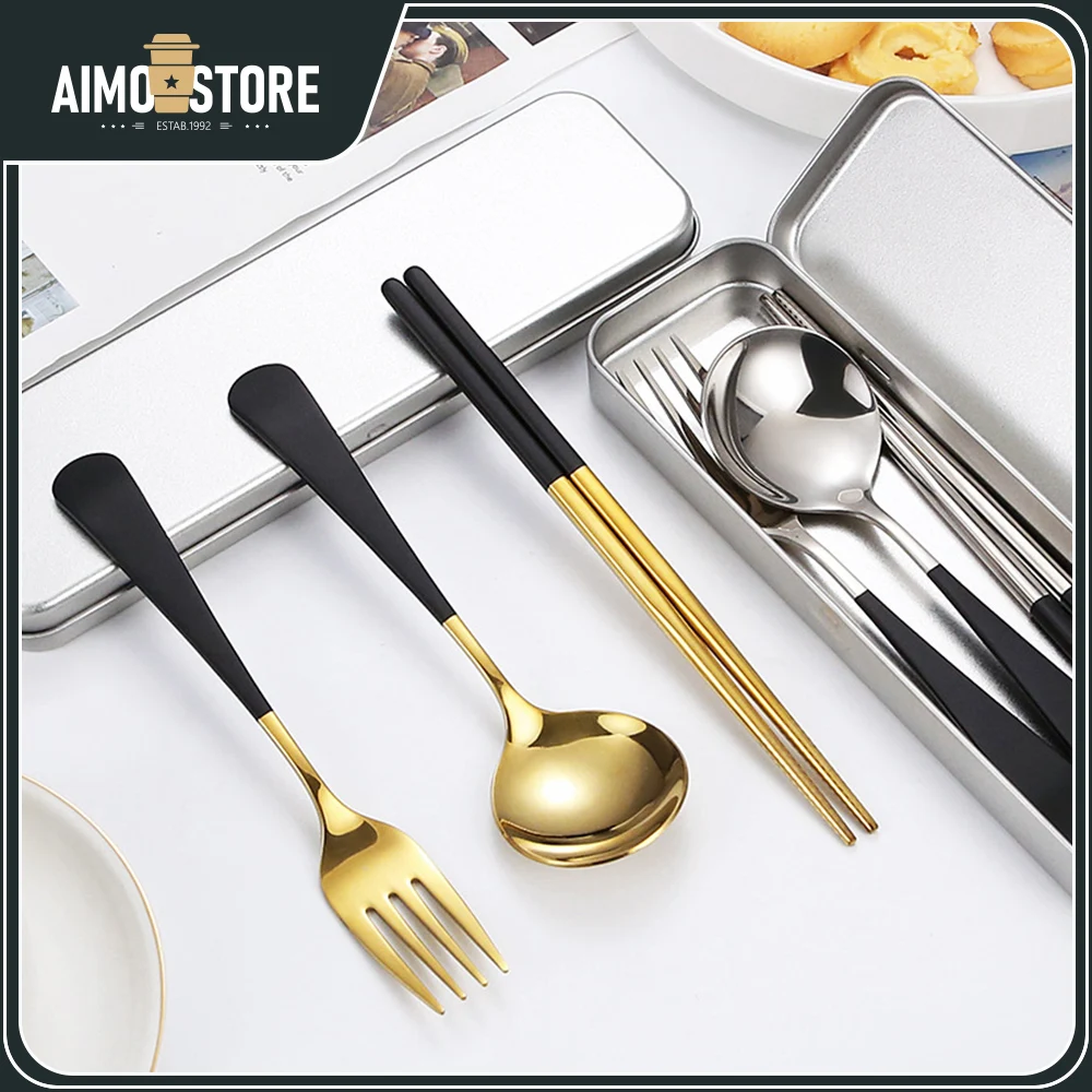 2pcs/3pcs Korean Stainless Steel Cutlery Set Student Spoon Fork Chopsticks Portable Cutlery Box Gold/Silver Kitchen Utensils
2pcs/3pcs Korean Stainless Steel Cutlery Set Student Spoon Fork Chopsticks Portable Cutlery Box Gold/Silver Kitchen Utensils