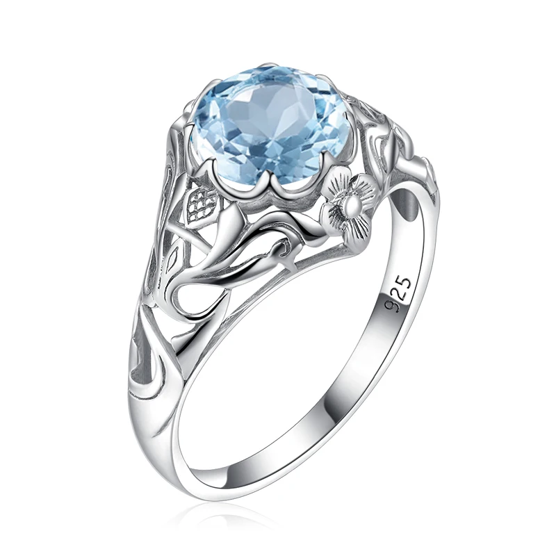 Top Quality Round Aquamar Gemstone Rings For Women 925 Sterling Silver Trendy Ring Advanced Fine Jewelry Accessories Party Gift
Top Quality Round Aquamar Gemstone Rings For Women 925 Sterling Silver Trendy Ring Advanced Fine Jewelry Accessories Party Gift