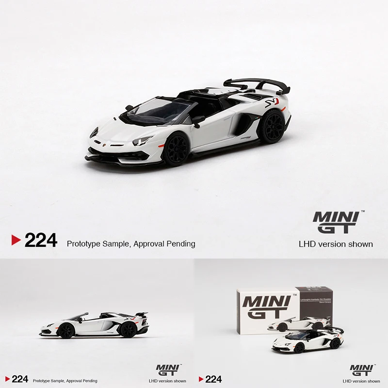 MINI GT 1:64 Aventador SVJ Roadster Bianco Canopus Alloy Diorama Car Model Collection Miniature Carros Toys 224
MINI GT 1:64 Aventador SVJ Roadster Bianco Canopus Alloy Diorama Car Model Collection Miniature Carros Toys 224