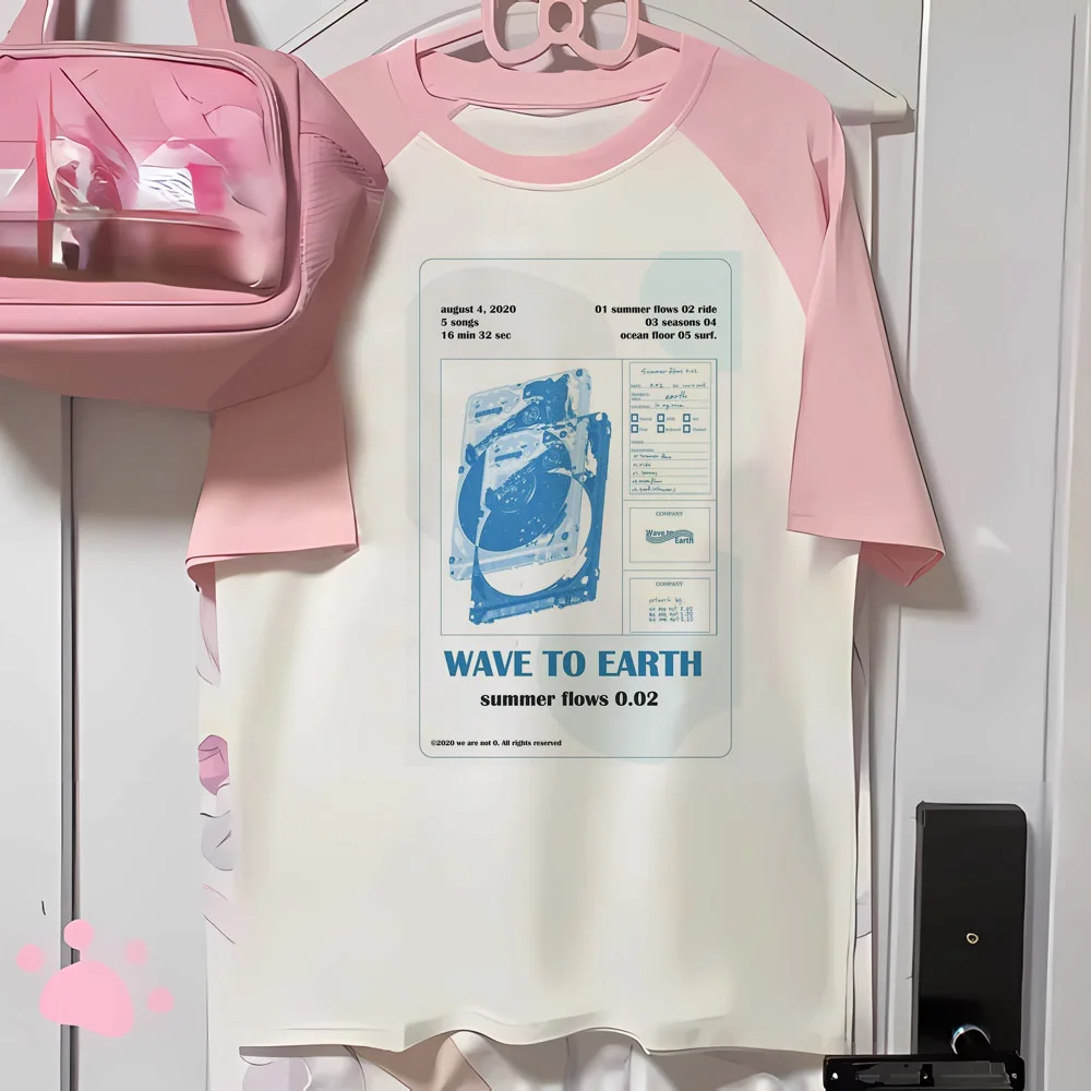 Женская футболка Wave to Earth элегантный топ с графическим рисунком для девочек