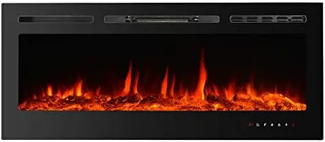Recessed Mounted Fireplace Insert 50 Inch Wide Heater LED Fire Place Remote Control & Touch Screen
Recessed Mounted Fireplace Insert 50 Inch Wide Heater LED Fire Place Remote Control & Touch Screen