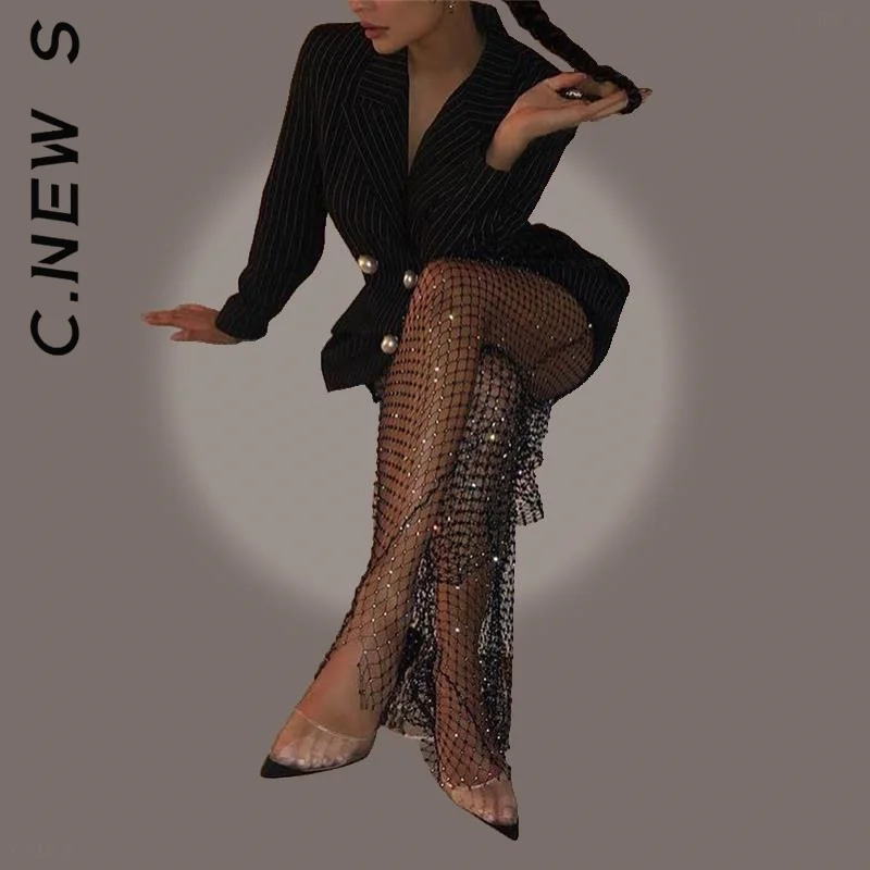 C.New S Hollow Out Fishnet Crystal Diamond Shiny Women Pants Summer New Fashion Wide Leg Trousers Sexy See Through Beach Pant
C.New S Hollow Out Fishnet Crystal Diamond Shiny Women Pants Summer New Fashion Wide Leg Trousers Sexy See Through Beach Pant