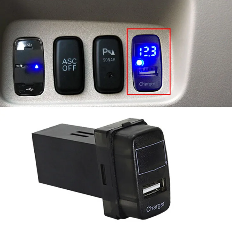 Blue Light Car Charger USB Port with Voltage Display for MITSUBISHI Auto Accessories
Blue Light Car Charger USB Port with Voltage Display for MITSUBISHI Auto Accessories