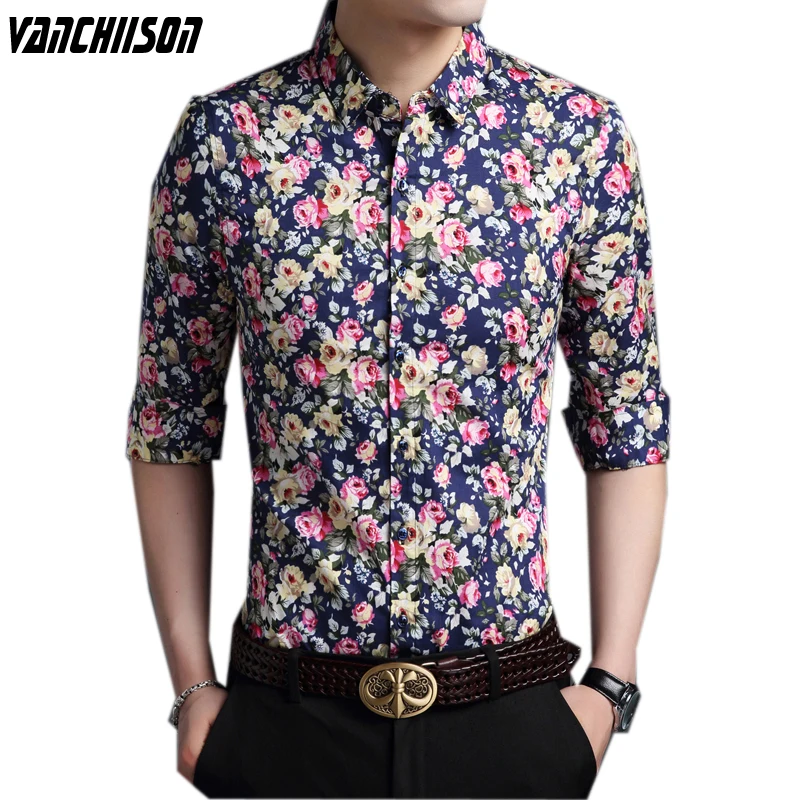 100% Cotton Men Floral Shirt Print Long Sleeve for Spring Autumn Brand Tops Male Clothing Turndown Collar 002377801
100% Cotton Men Floral Shirt Print Long Sleeve for Spring Autumn Brand Tops Male Clothing Turndown Collar 002377801