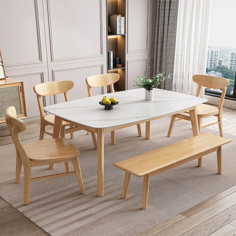 Nordic Solid Wood Stone Plate Dining Table Home Modern Simple and Light Luxury White Rectangular Dining Tables and Chairs Set
Nordic Solid Wood Stone Plate Dining Table Home Modern Simple and Light Luxury White Rectangular Dining Tables and Chairs Set