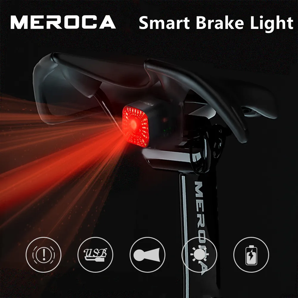 Smart Bike Rear Brake Light LED Auto Start/Stop Sensing IPx6 Waterproof USB Charge Photosensitive Cycling Tail Taillight
Smart Bike Rear Brake Light LED Auto Start/Stop Sensing IPx6 Waterproof USB Charge Photosensitive Cycling Tail Taillight