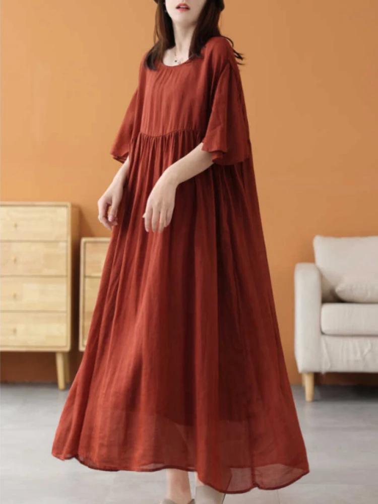Dress for Women 2023 New In Summer Solid Short Sleeves O-Neck Loose Casual Streetwear Formal White Dress Elegant Vintage Robe
Dress for Women 2023 New In Summer Solid Short Sleeves O-Neck Loose Casual Streetwear Formal White Dress Elegant Vintage Robe
