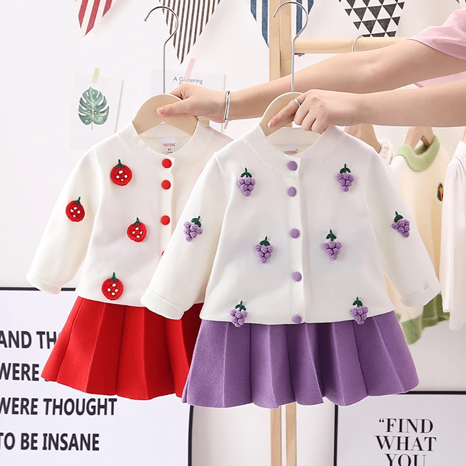 Children Autumn Knitted Clothing Sets Kids Winter Warm Baby Girls Sweater Dress Long Sleeves Cute Design Pleated Skirt+Top Suit
Children Autumn Knitted Clothing Sets Kids Winter Warm Baby Girls Sweater Dress Long Sleeves Cute Design Pleated Skirt+Top Suit