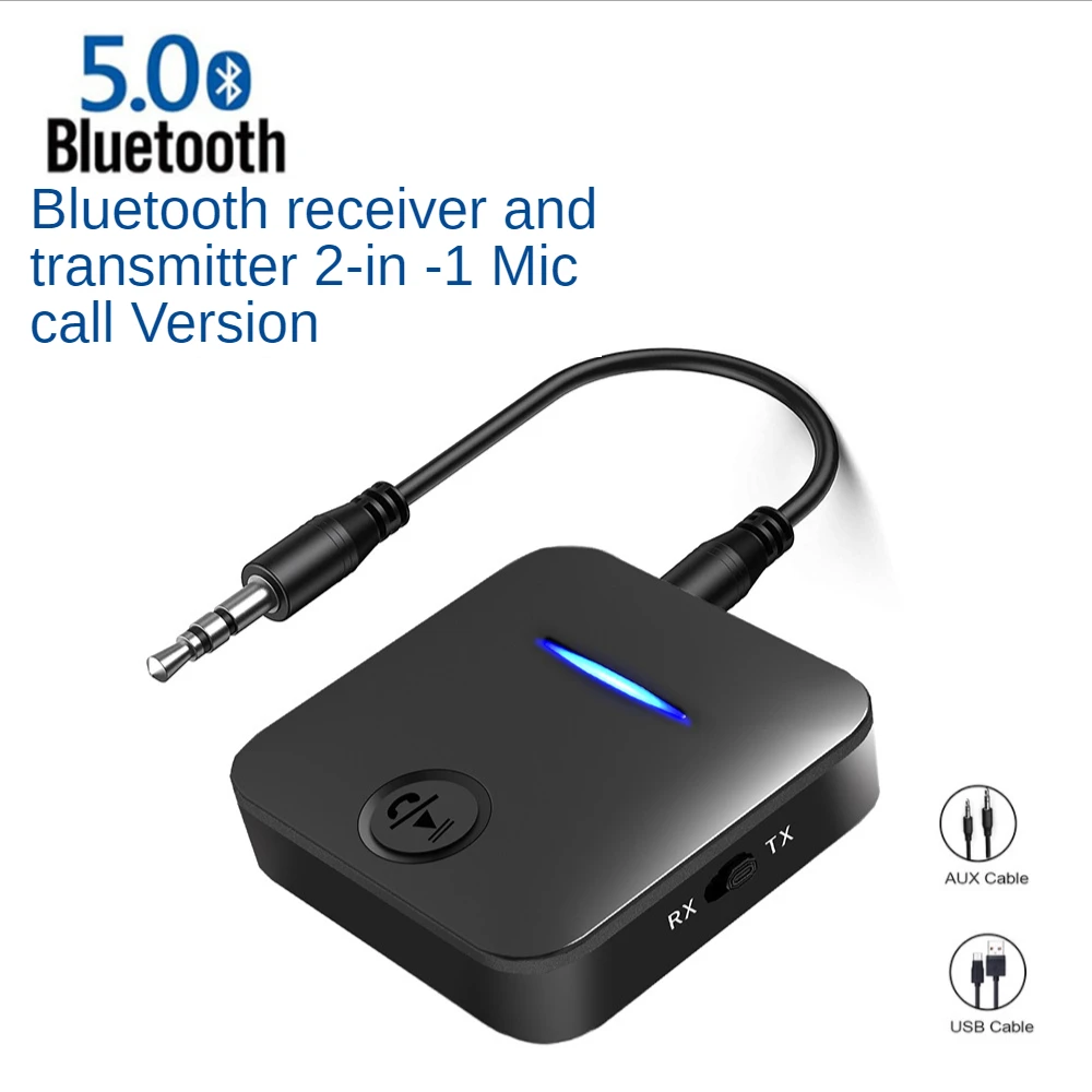 Bluetooth 5.0 Receiver Transmitter 3.5mm Aux Jack Stereo Handsfree Audio Music Wireless Adapter with Mic for Car PC TV Headphone
Bluetooth 5.0 Receiver Transmitter 3.5mm Aux Jack Stereo Handsfree Audio Music Wireless Adapter with Mic for Car PC TV Headphone