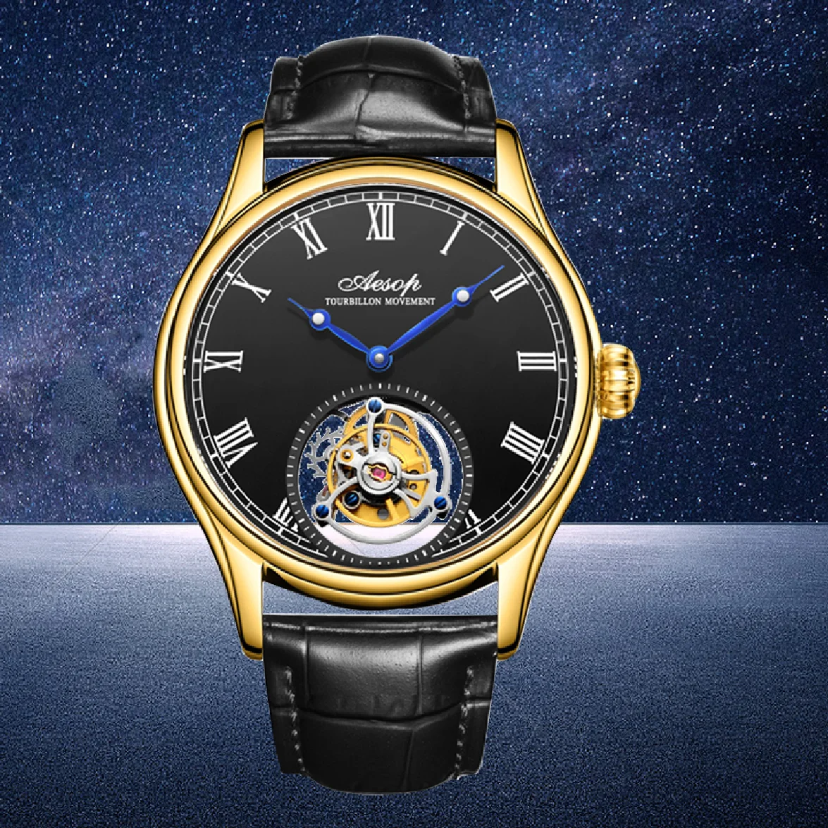 AESOP Men's Watches Real Flying Tourbillon Mechanical Watch for Men Wristwatch Man Skeleton Male Clock Sapphire Mechanical Watch
AESOP Men's Watches Real Flying Tourbillon Mechanical Watch for Men Wristwatch Man Skeleton Male Clock Sapphire Mechanical Watch