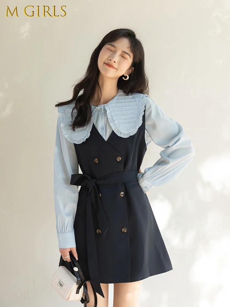 M GIRLS Spring Vest Dress Korean Doll Collar Shirt 2PCS Set Long Sleeve Elegant Shirt Female Clothing sold separate
M GIRLS Spring Vest Dress Korean Doll Collar Shirt 2PCS Set Long Sleeve Elegant Shirt Female Clothing sold separate