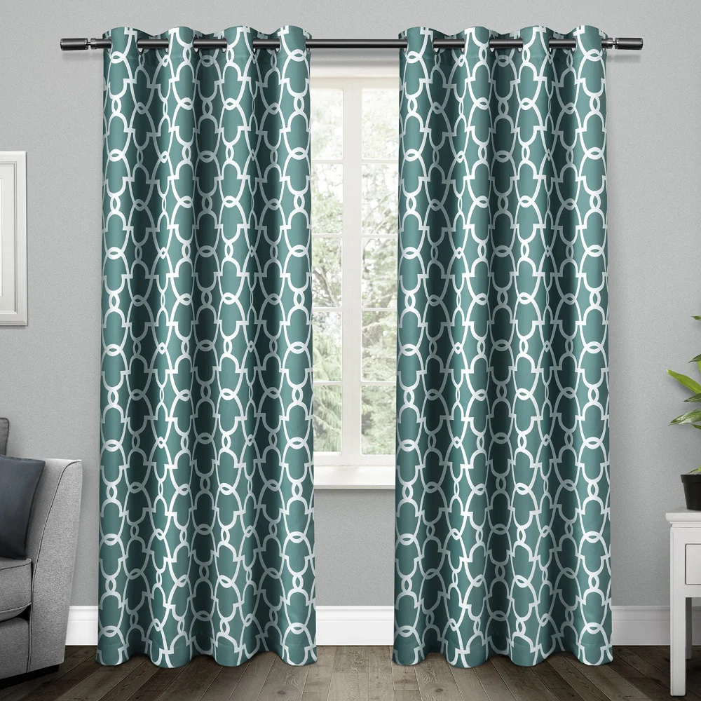 Curtains Gates Sateen Room Darkening Blackout Thermal Grommet Top Curtain Panel Pair, 52x84, Teal
Curtains Gates Sateen Room Darkening Blackout Thermal Grommet Top Curtain Panel Pair, 52x84, Teal