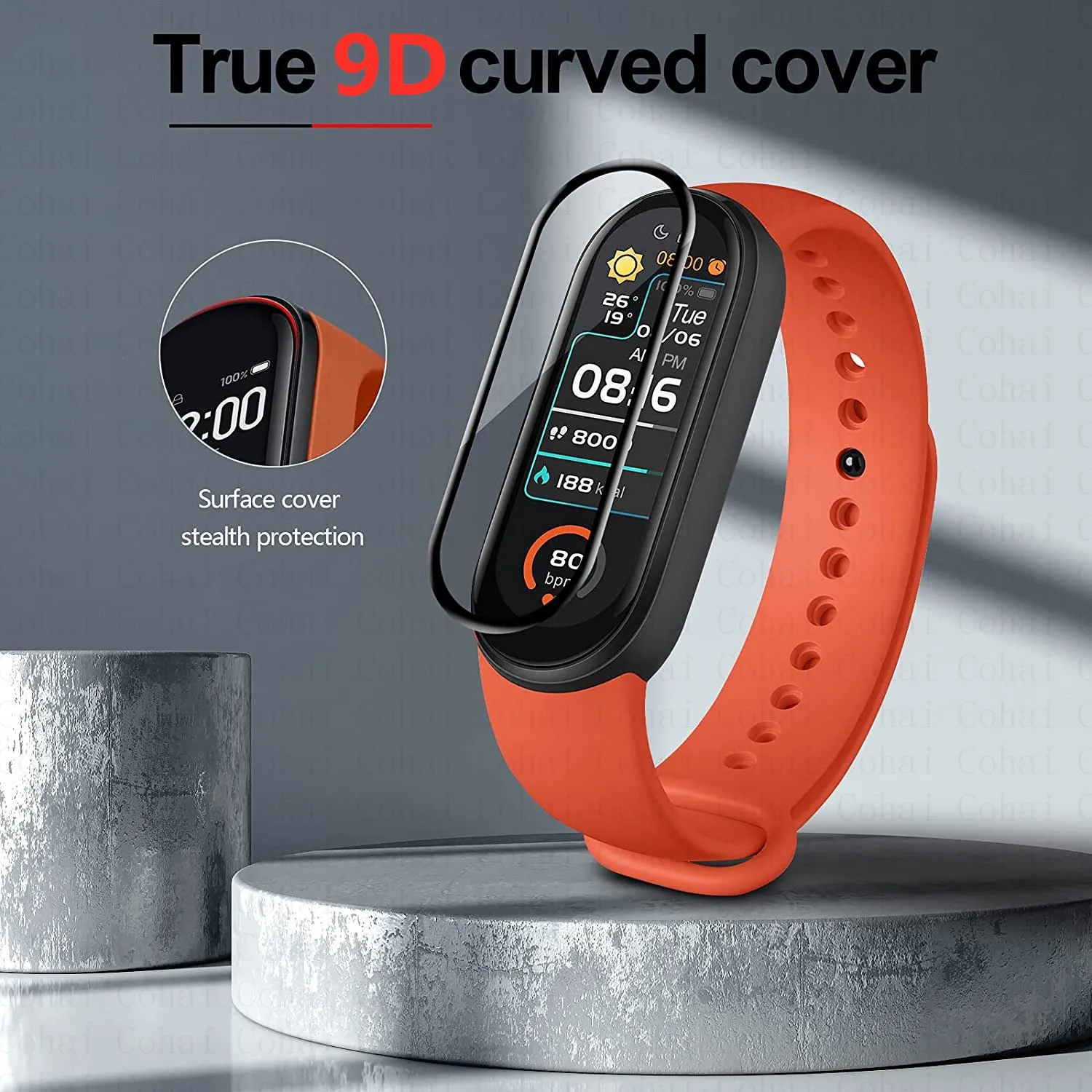 2 шт. защитное 3d-стекло для Xiaomi Mi Band 4 5 6 | Наручные часы