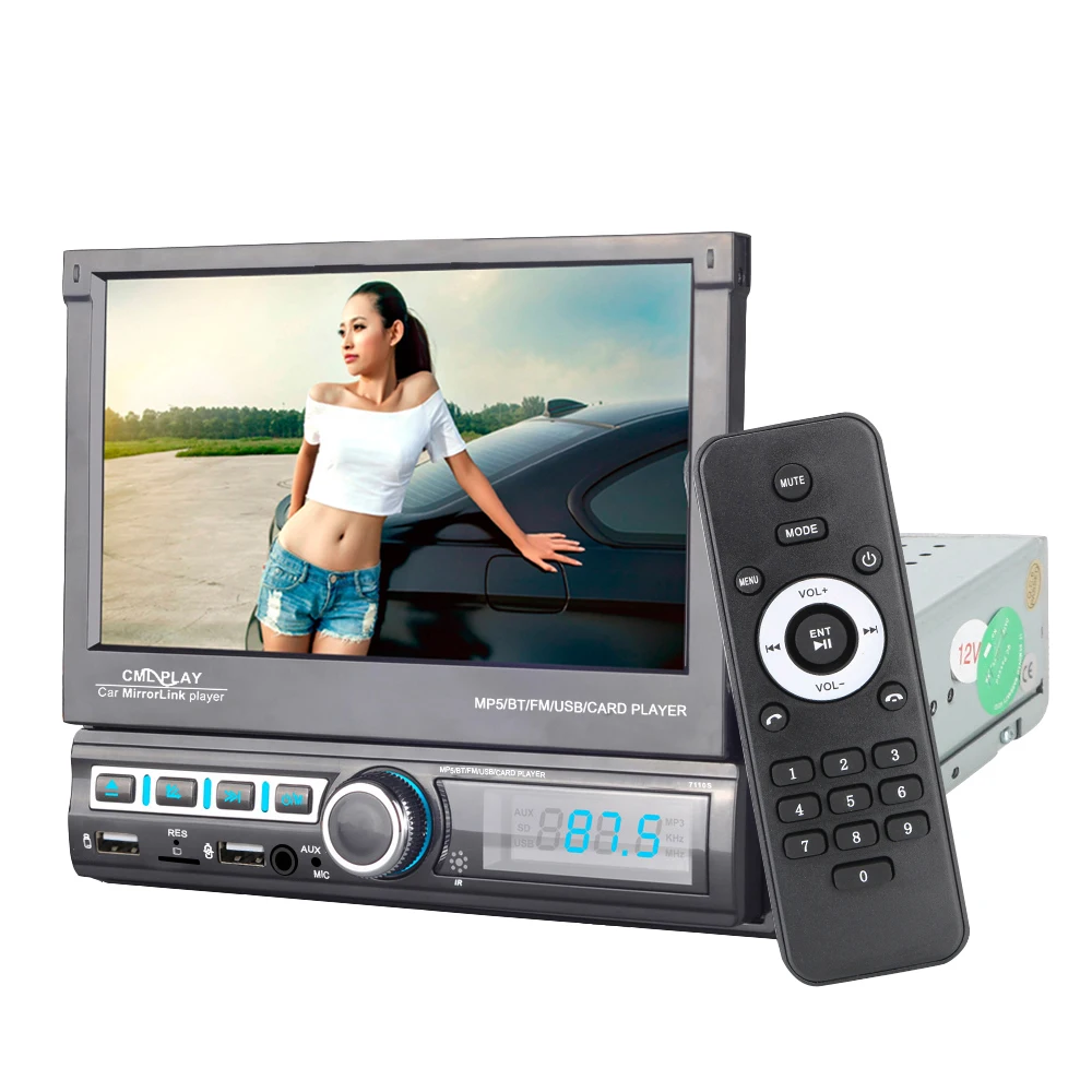 7'' Touch Screen CML-Player 1 DIN Car Autoradio Full HD 1080 Car Mirror Link Player MP5 Bluetooth FM AUX Radio Stereo
7'' Touch Screen CML-Player 1 DIN Car Autoradio Full HD 1080 Car Mirror Link Player MP5 Bluetooth FM AUX Radio Stereo