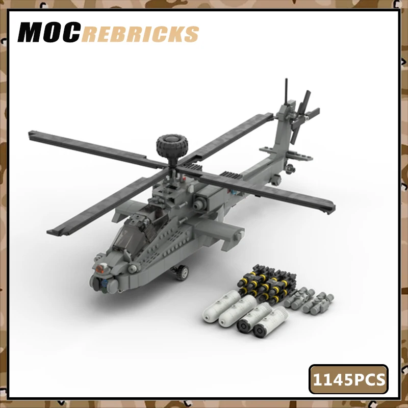 Конструктор MOC военный апачи, сборный блок для вертолетов Апачи Ач-64, модель самолета, детская игрушка, подарок на Рождество
Конструктор MOC военный апачи, сборный блок для вертолетов Апачи Ач-64, модель самолета, детская игрушка, подарок на Рождество
