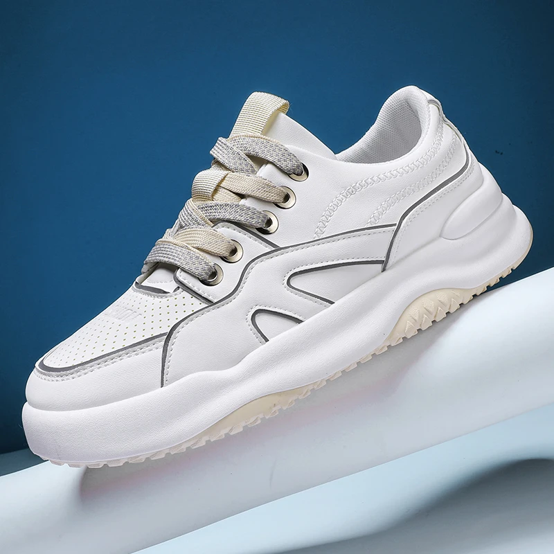 2022 Fashion Men's Casual Shoes PU Leather Comfortable Breathable Lightweight Men White Shoes Vulcanized Shoes Zapatos De Hombre 
2022 Fashion Men's Casual Shoes PU Leather Comfortable Breathable Lightweight Men White Shoes Vulcanized Shoes Zapatos De Hombre