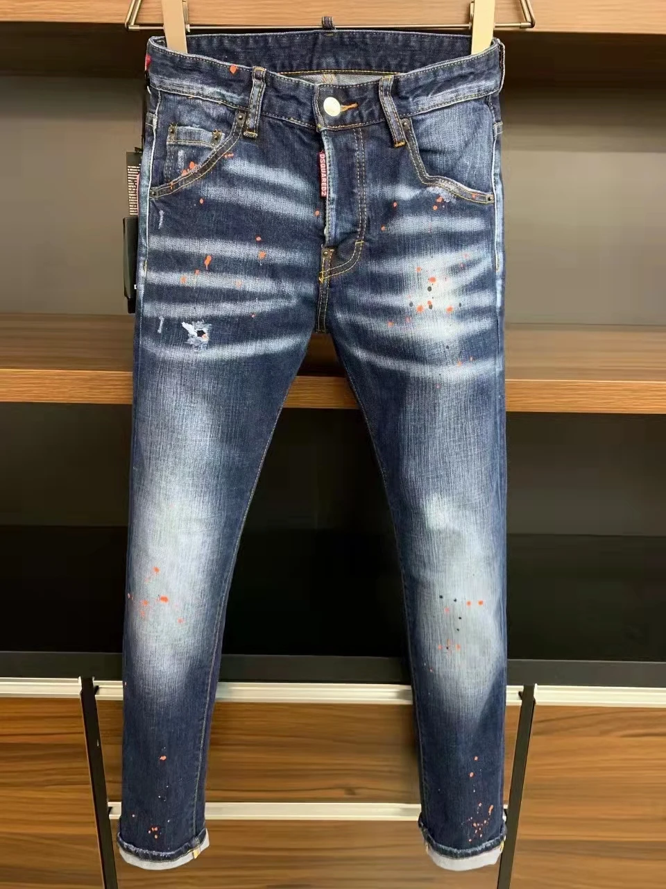 Dsquared2 Women's/Men's Splash Ink Do Old logo Decorate Fashion Pencil Pants Jeans 9703#
Dsquared2 Women's/Men's Splash Ink Do Old logo Decorate Fashion Pencil Pants Jeans 9703#