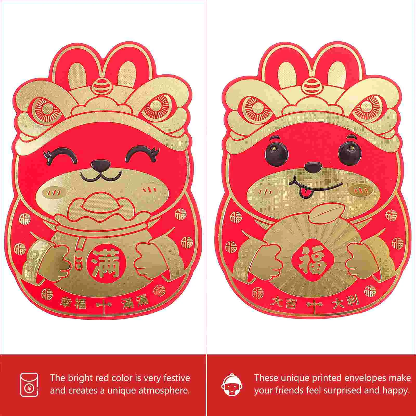 36Pcs Delicate Portable Creative Lunar New Year Red Envelopes Bunny Year Red Packets Rabbit Year Red Packets
36Pcs Delicate Portable Creative Lunar New Year Red Envelopes Bunny Year Red Packets Rabbit Year Red Packets