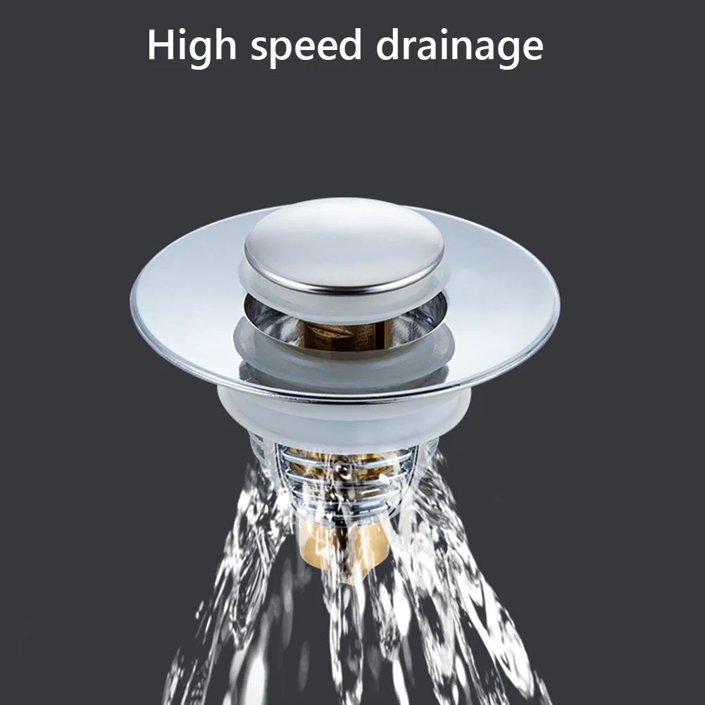 1pc Universal Stainless Steel Pop-Up Bounce Core Basin Drain Filter Hair Catcher Shower Sink Strainer Bath Stopper Bathroom Tool
1pc Universal Stainless Steel Pop-Up Bounce Core Basin Drain Filter Hair Catcher Shower Sink Strainer Bath Stopper Bathroom Tool