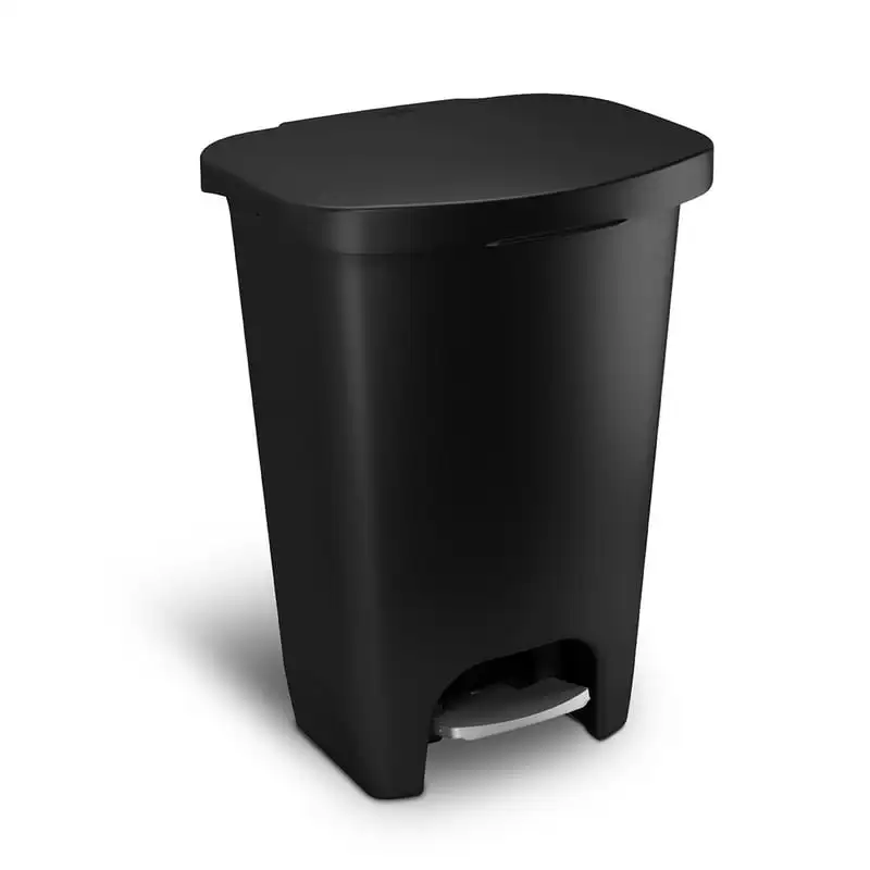 2 Pack Black 13 Gal Heavy Duty Step Kitchen Garbage Cans with Brushed Steel Accents for Durable Lifelong Use.
2 Pack Black 13 Gal Heavy Duty Step Kitchen Garbage Cans with Brushed Steel Accents for Durable Lifelong Use.