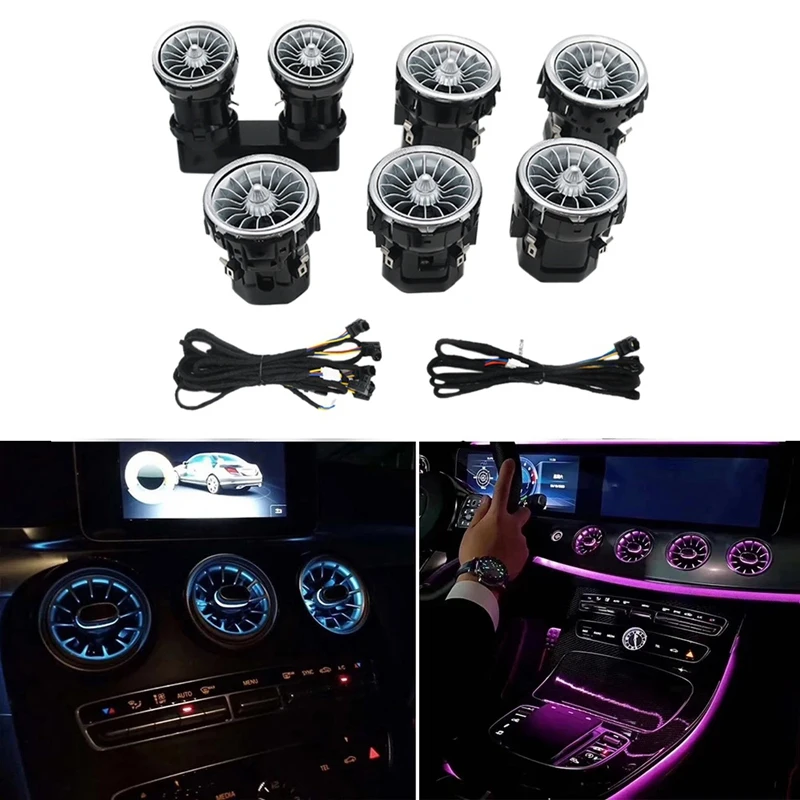 3 Color Car Front Rear Turbine Air Outlet Ambient Light A/C Vent Outlet Atmosphere Lamp For Benz C Class W205 GLC X253
3 Color Car Front Rear Turbine Air Outlet Ambient Light A/C Vent Outlet Atmosphere Lamp For Benz C Class W205 GLC X253