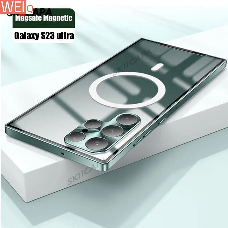 Магнитный чехол для телефона Magsafe для Samsung Galaxy S23 Ultra 5G S23plus S 23 металлический защитный объектив алюминиевый магнит тонкий жесткий чехол
Магнитный чехол для телефона Magsafe для Samsung Galaxy S23 Ultra 5G S23plus S 23 металлический защитный объектив алюминиевый магнит тонкий жесткий чехол