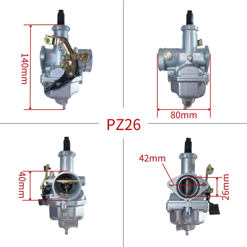 Карбюратор мотоцикла PZ26 PZ27 PZ30 для CG125 CG150 CG200 125cc 150cc 175cc 200cc 250cc ATV Quad Dirt Bike Мото аксессуары
Карбюратор мотоцикла PZ26 PZ27 PZ30 для CG125 CG150 CG200 125cc 150cc 175cc 200cc 250cc ATV Quad Dirt Bike Мото аксессуары