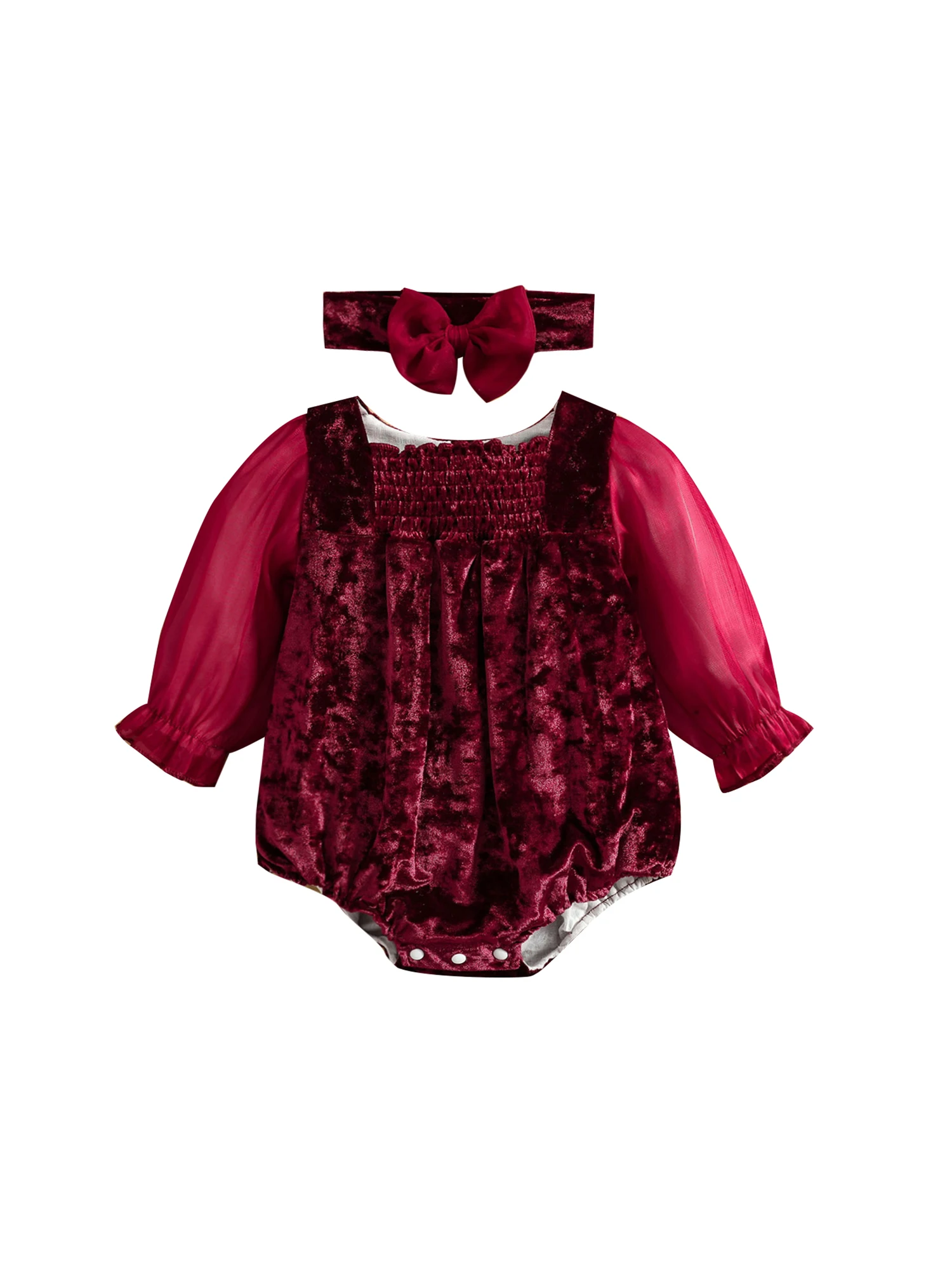 Baby Girl Christmas Clothes Infant Princess Velvet Bowknot Long Sleeve Romper Bodysuit Humpsuit Headband Outfits
Baby Girl Christmas Clothes Infant Princess Velvet Bowknot Long Sleeve Romper Bodysuit Humpsuit Headband Outfits