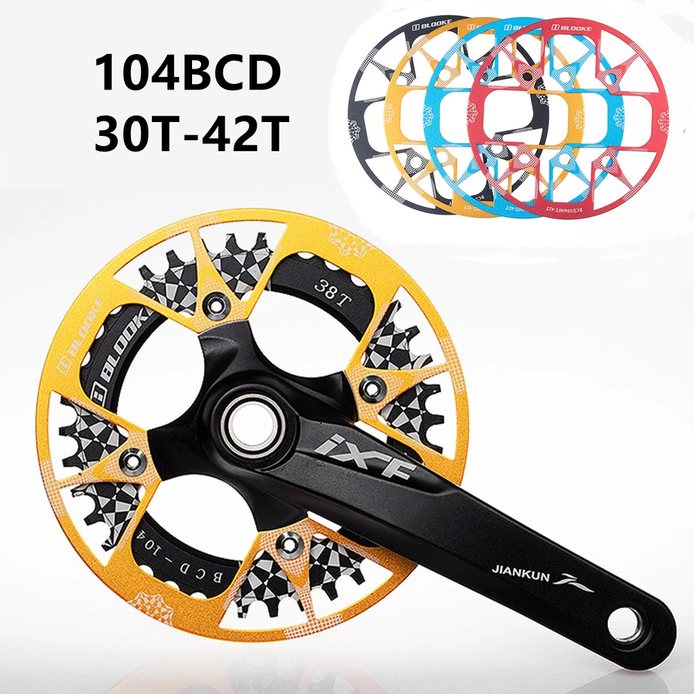 BLOOKE 104bcd Bicycle Chain Guards 30-42T Sprocket Protection Cover Crank Plate Aluminum Alloy Bicycle Crankset Guard Bike Parts
BLOOKE 104bcd Bicycle Chain Guards 30-42T Sprocket Protection Cover Crank Plate Aluminum Alloy Bicycle Crankset Guard Bike Parts