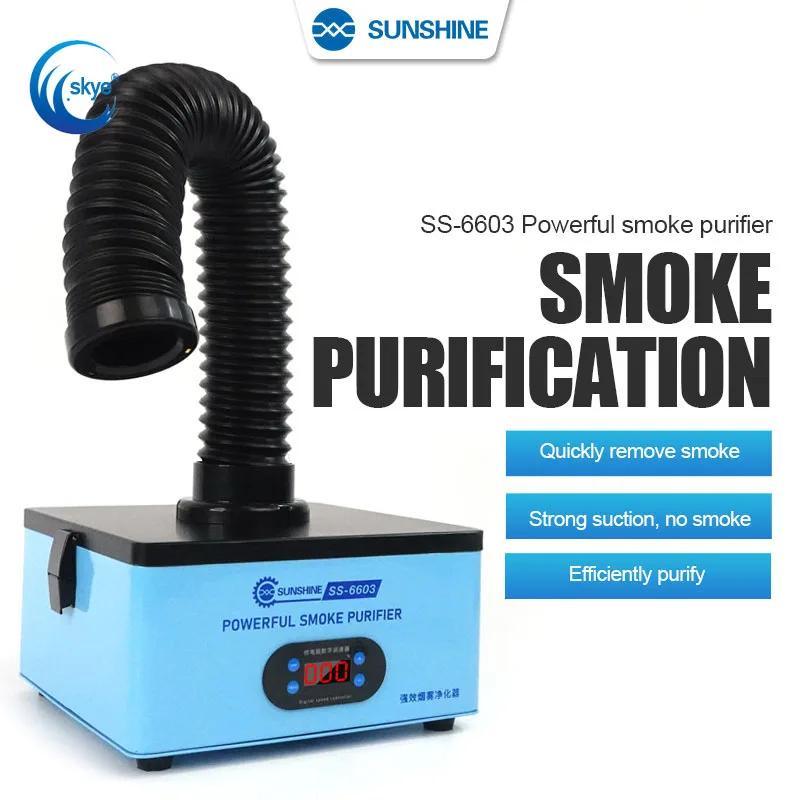 SUNSHINE SS-6603 Powerful Smoke Purifier Fast Mmoke Removal Efficient Purification Strong Suction for Phone Repair
SUNSHINE SS-6603 Powerful Smoke Purifier Fast Mmoke Removal Efficient Purification Strong Suction for Phone Repair