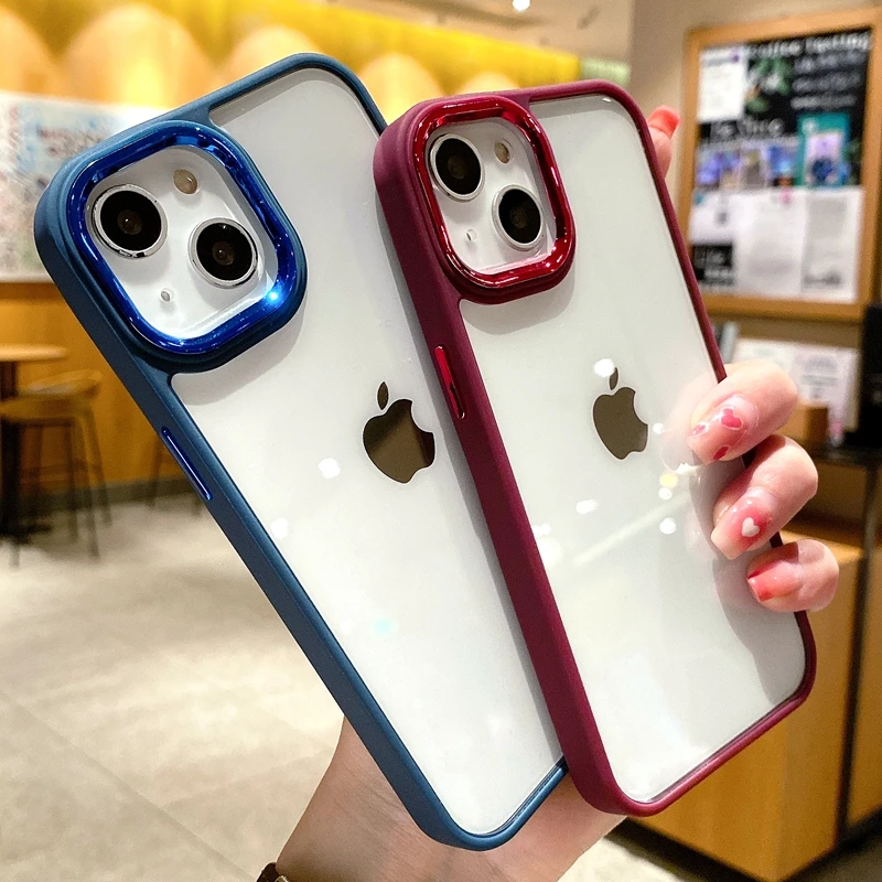 Transparent Metal Lens Frame Case For iPhone 14 13 12 11 Pro XS Max XR X 7 8 Plus Clear Silicone Shockproof Phone Cover Funda
Transparent Metal Lens Frame Case For iPhone 14 13 12 11 Pro XS Max XR X 7 8 Plus Clear Silicone Shockproof Phone Cover Funda