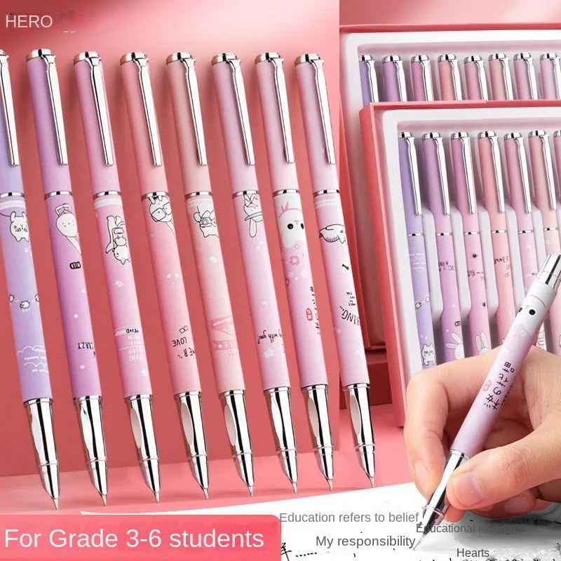 HERO/ Hero Ink Pen Suit, High Appearance Level for Female Primary School Beginners Grades 3-6 Cartoon Practice Pen 0.38
HERO/ Hero Ink Pen Suit, High Appearance Level for Female Primary School Beginners Grades 3-6 Cartoon Practice Pen 0.38