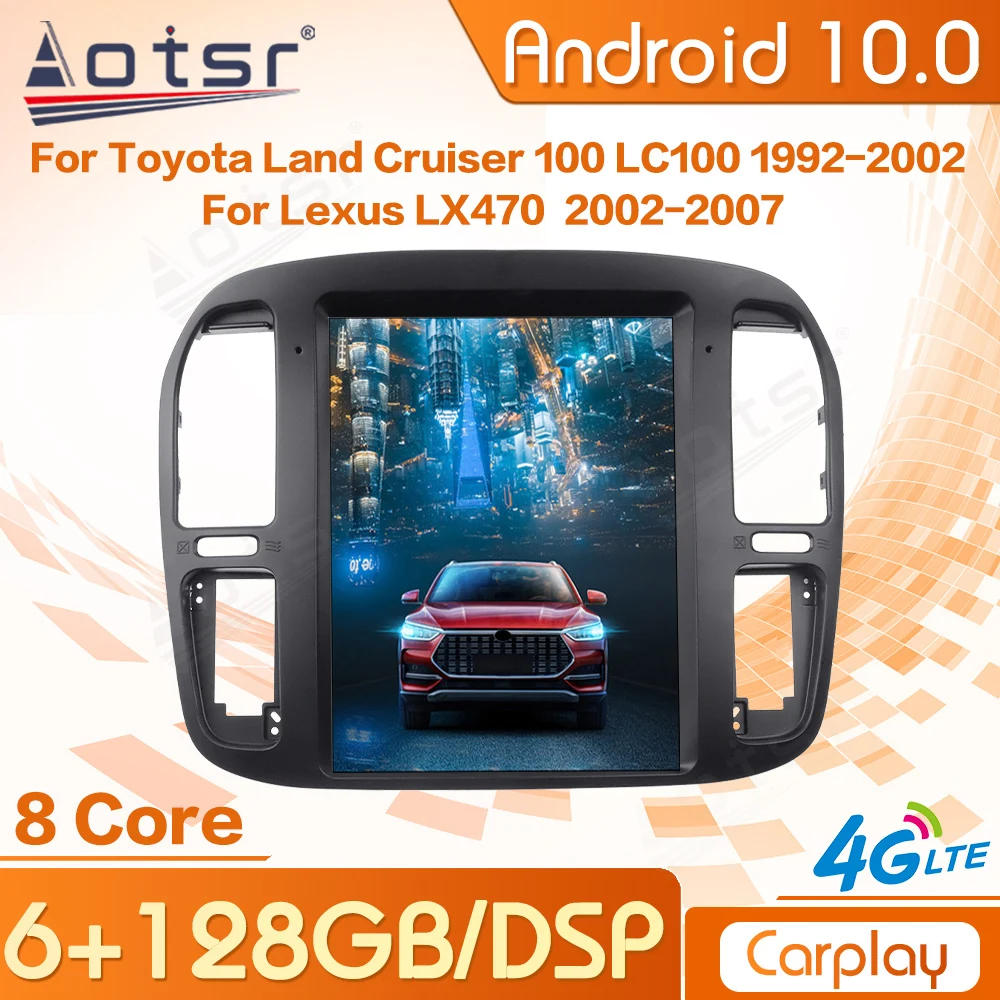 Автомобильный мультимедийный радиоплеер на Android, стерео для Toyota Land Cruiser 100, LC100 1992-2002, для Lexus LX470 2002-2007, головное устройство Navi
Автомобильный мультимедийный радиоплеер на Android, стерео для Toyota Land Cruiser 100, LC100 1992-2002, для Lexus LX470 2002-2007, головное устройство Navi