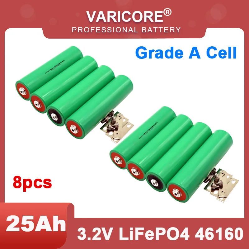 8pcs 3.2V 25Ah battery pack LiFePO4 phosphate for 4S 12V 24V Motorcycle Car motor batteries modification M6 screw Grade A cell
8pcs 3.2V 25Ah battery pack LiFePO4 phosphate for 4S 12V 24V Motorcycle Car motor batteries modification M6 screw Grade A cell