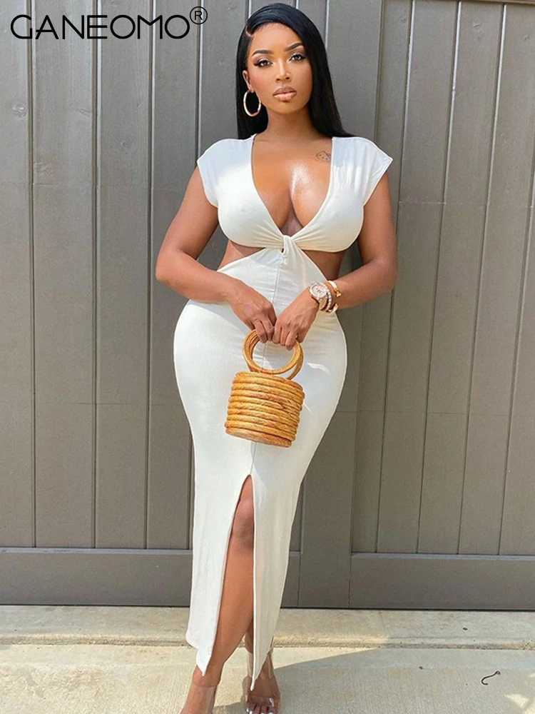 Chic And Elegant Bodycon Cut Out Sexy Slit Prom Maxi Dresses For Women 2022 Summer White Clothing Evening Party Long Dress Woman
Chic And Elegant Bodycon Cut Out Sexy Slit Prom Maxi Dresses For Women 2022 Summer White Clothing Evening Party Long Dress Woman