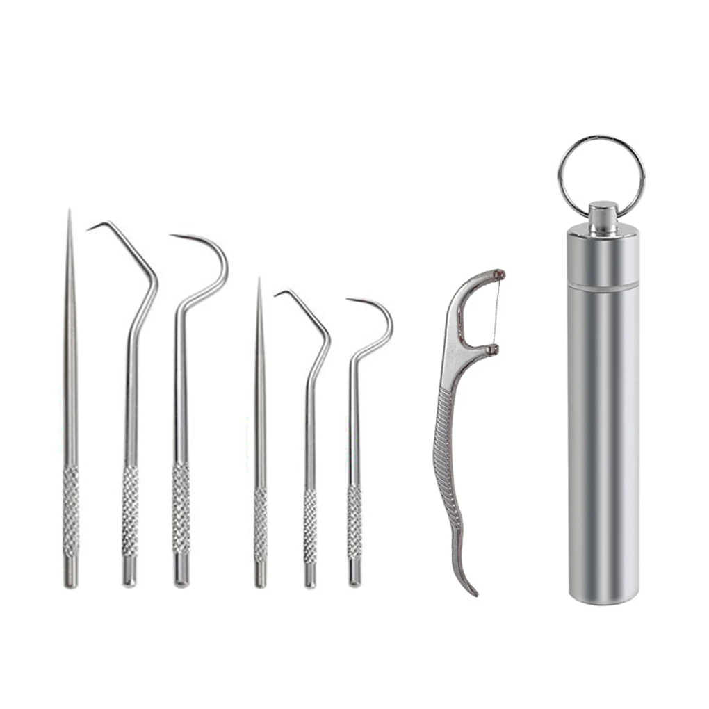 Toothpick Travel Tooth Cleaning Pick Barbecue Fruit Fork Reusable Washable Multifunctional Teeth Flossing Flosser with Holder
Toothpick Travel Tooth Cleaning Pick Barbecue Fruit Fork Reusable Washable Multifunctional Teeth Flossing Flosser with Holder