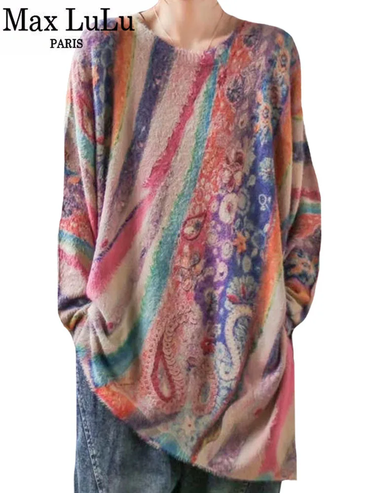 Max LuLu 2022 Winter Fashion Knitted Pullover Womens Luxury Printed Leisure Long Sweaters Ladies Loose Vintage Knitted Jumpers
Max LuLu 2022 Winter Fashion Knitted Pullover Womens Luxury Printed Leisure Long Sweaters Ladies Loose Vintage Knitted Jumpers