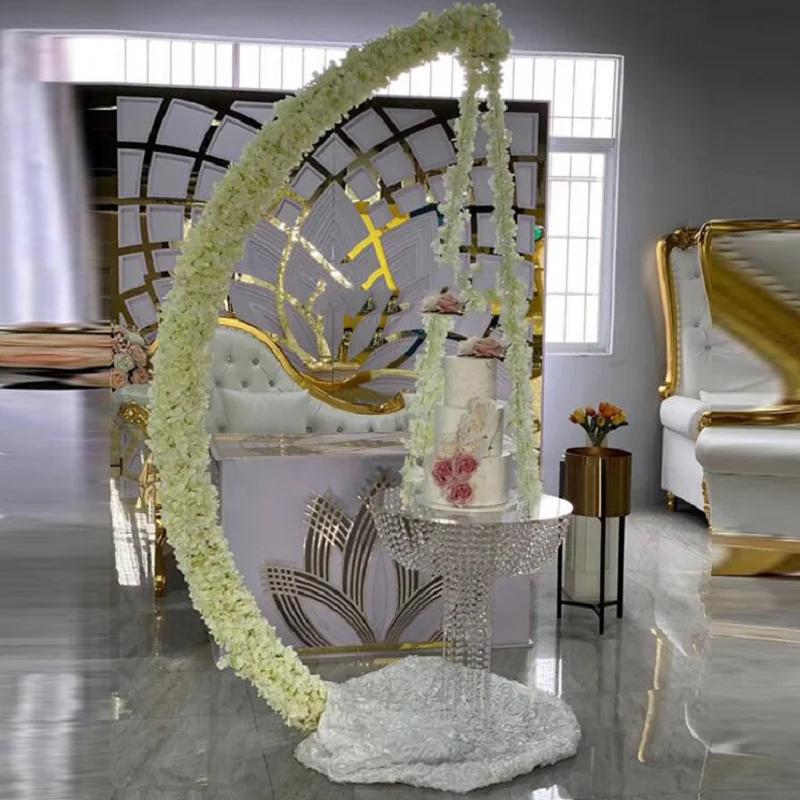 Cake Swing Wedding Moon Arch Hanging Flower Holder Crystal Chandeliers Cupcake Stand Birthday Party Dessert Food Decor
Cake Swing Wedding Moon Arch Hanging Flower Holder Crystal Chandeliers Cupcake Stand Birthday Party Dessert Food Decor